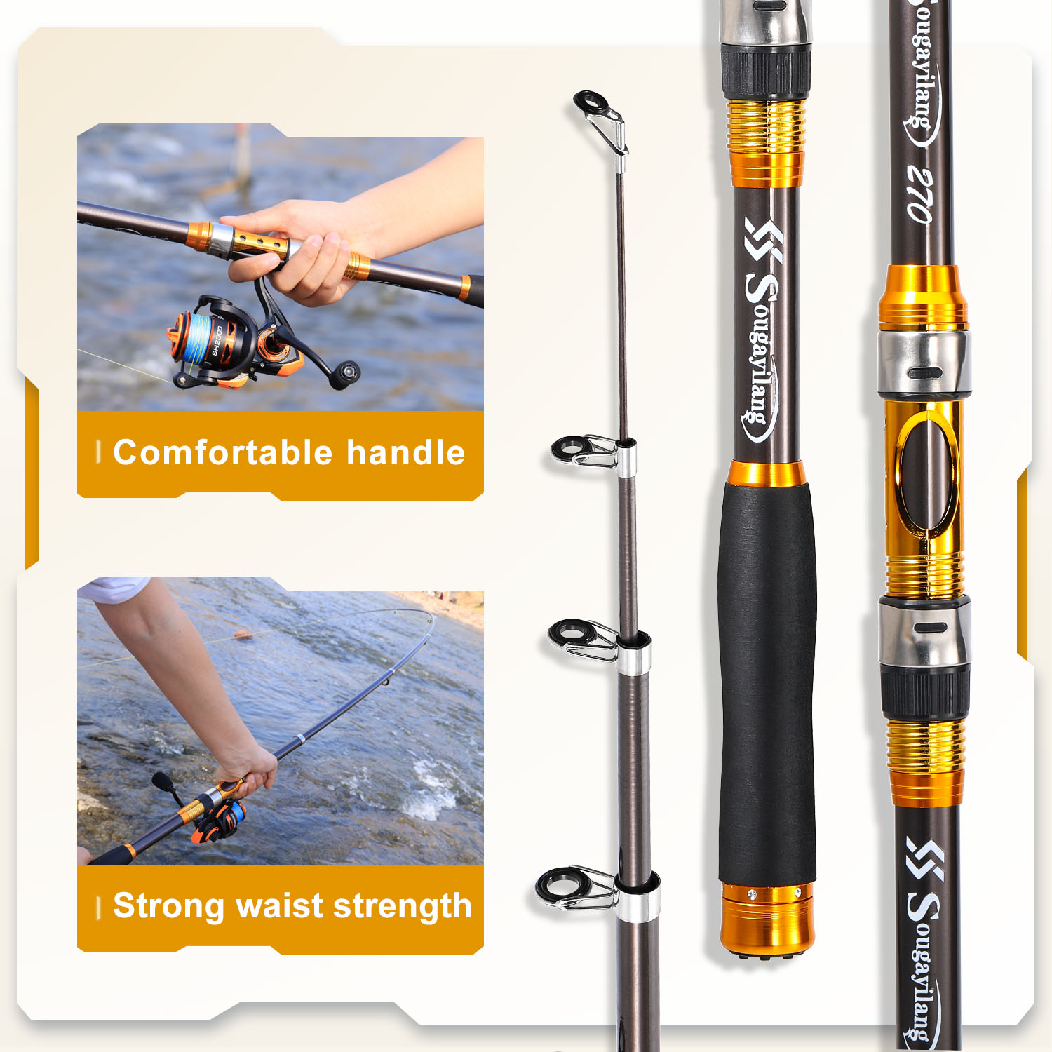 Canne à pêche spinning Sougayi - Fishing Rod Surf avis et prix