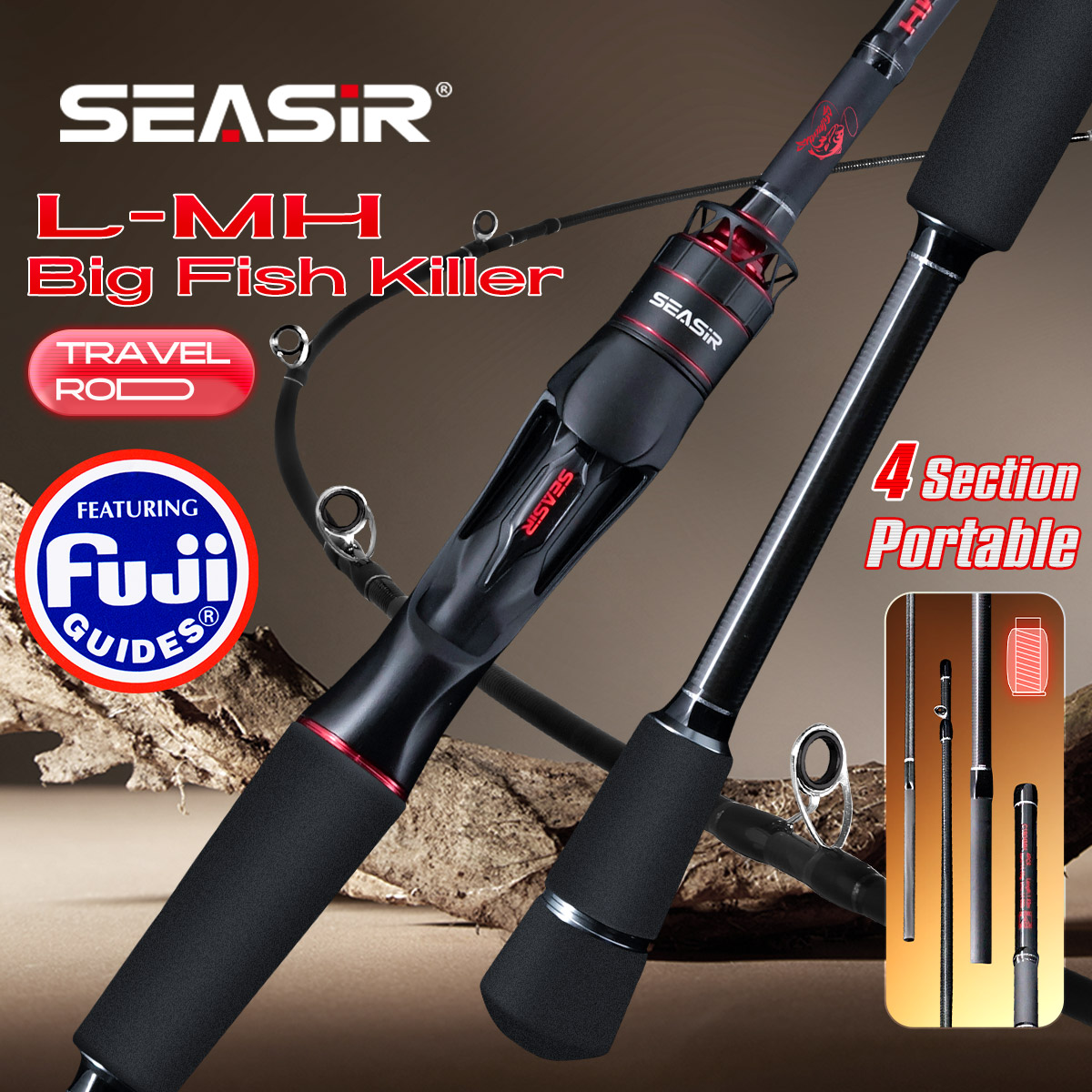 Seasir Salminus XF M/MH canne  - Kastking Reel Zephyr avis et prix