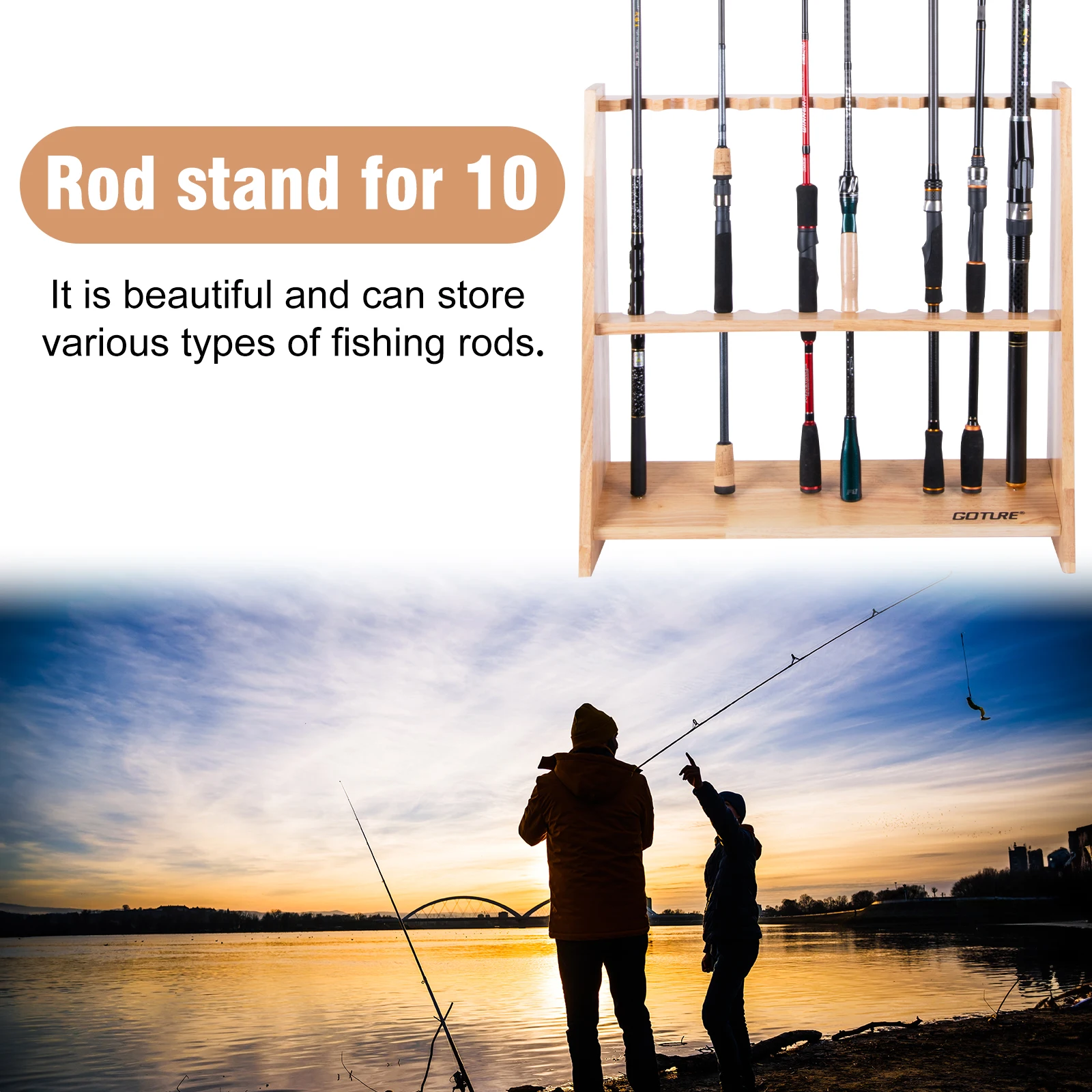 Supports de cannes à pêche en  - Fishing Rod Rack avis et prix